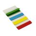 5 Star Filing Tabs 4 Neon Assorted Colours Red Yellow Blue & Green 38x51mm [Pack 5] 943369