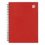 5 Star Office Twinbound Hardback A5 140Pg Berry (Pack of 5) FS943445
