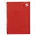 5 Star Office Twinbound Hardback A4 140Pg Berry (Pack of 5) FS943466