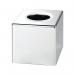 Devon Cube Tissue Box Holder Chrome (Pack of 6) 4458 FUP00356