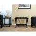 York Wooden Luggage Rack Black 9350 FUP24158
