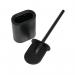 Sana Silicone Toilet Brush and Holder Black 10766 FUP24919