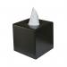 Devon Cube Tissue Box Holder Black (Pack of 6) 4621 FUP41753