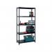 Barton 5 Tier Plastic Shelving 1840x900x400mm Black G09045 GA06953