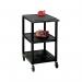 GPC 3 Shelf Service Trolley Black GI341L GA71501