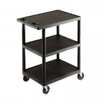 GPC 3 Shelf Service Trolley Black GI341L GA71501