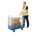 Proplaz Mesh Sided Platform Truck with Hinged Lid and Half Drop Side 300kg Capacity PPU24Y GA74467