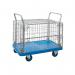 Proplaz Mesh Sided Platform Truck with Hinged Lid and Half Drop Side 300kg Capacity PPU24Y GA74467