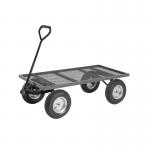 General Purpose Platform Truck Mesh Base 340mm Pneumatic Steel Centred Wheels 400kg Capacity TI212R GA74988