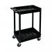 Multipurpose 2 70mm Deep Tray Trolley 150kg Capacity Black GI927L GA78656