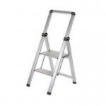 Climb-It 2 Tread Slim Step Ladder with Handrail 475x55x1160mm Aluminium FS192Z GA78728