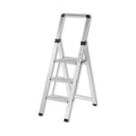 Climb-It 3 Tread Slim Step Ladder with Handrail 475x55x1410mm Aluminium FS193Z GA78729