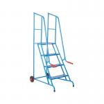 Climb-It Loading Step 4 Tread Open Back Powder Coated Blue SLS04P GA79061