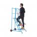 Climb-It Loading Step 4 Tread Open Back Powder Coated Blue SLS04P GA79061