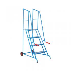 GPC Climb-It Loading Step 4 Tread Open Back Powder Coated Blue SLS04P GA79061