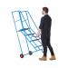 Climb-It Loading Step 4 Tread Open Back Powder Coated Blue SLS04P GA79061