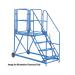 Climb-It Work Platform Easy Slope 1200mm Platform 3 Tread Blue AHWPE1203BL GA79127