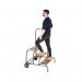 Climb-It Wide Work Steps with Chequer Plate 3 Tread 200mm Platform Silver SWW13C GA79195