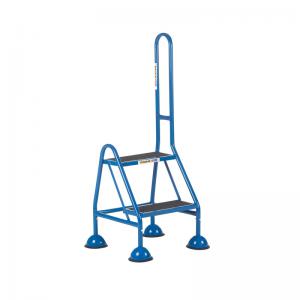 GPC Climb-It Domed Feet Handy Step 2 Tread with Side Handrail Blue