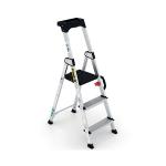 Climb-It Professional 3 Tread Step Ladder with Carry Handle Aluminium CAH103 GA79983