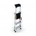 Climb-It Professional 3 Tread Step Ladder with Carry Handle Aluminium CAH103 GA79983