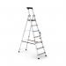 Climb-It Professional 7 Tread Step Ladder with Carry Handle Aluminium CAH107 GA79987