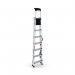 Climb-It Professional 7 Tread Step Ladder with Carry Handle Aluminium CAH107 GA79987