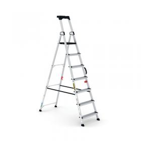 Climb-It Professional 7 Tread Step Ladder with Carry Handle Aluminium CAH107 GA79987