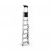 Climb-It Professional 7 Tread Step Ladder with Carry Handle Aluminium CAH107 GA79987