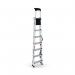 Climb-It Professional 7 Tread Step Ladder with Carry Handle Aluminium CAH107 GA79987