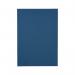 The photograph displays a pack of 100 Royal Blue GBC LeatherGrain A4 binding covers, each with a thickness of 250gsm. The covers are made with a leather-like texture and feature a sleek, professional design. They have a glossy finish and are ideal for binding important documents.