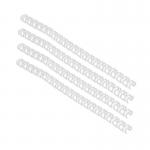 This picture features a pack of 100 white GBC Binding Wires labeled GBC WireBind 6mm A4. The packaging is professional and the wires are neatly packaged and ready to use for binding documents. Each wire has a sleek, modern design and is sturdy for secure document binding.