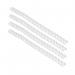 This picture features a pack of 100 white GBC Binding Wires labeled GBC WireBind 6mm A4. The packaging is professional and the wires are neatly packaged and ready to use for binding documents. Each wire has a sleek, modern design and is sturdy for secure document binding.