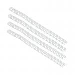 In the photograph, there are 100 white GBC Binding Wires. Each wire measures 8mm and is designed specifically for A4 Binding. The wires are neatly packaged and ready for use, providing a professional look to any bound document.