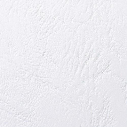 white X 50 GBC LeatherGrain Binding Covers 250gsm with window A4