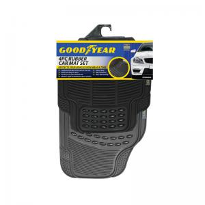 Goodyear 4 Piece Rubber Car Mat Set Black 904506 GDY45542