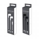 Earphones with Jack Port WhiteBlack Pack of 24 ELE12588 GEM12588