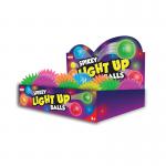 Flashing Spikey Ball Assorted Pack of 24 TOY1669 GEM31669