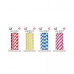 Paper Straws x50 320gsm Assorted Pack of 24 PAR2662 GEM32662