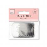 Forever Beautiful Hair Grips with Case x60 Black Pack of 48 PER4349 GEM34349