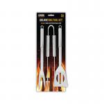Deluxe BBQ Stainless Steel 3 Piece Tool Set SUM8198OBS GEM88198S