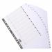 Exacompta Guildhall Mylar Index A-Z A4 Maxi White MWDA-ZZ-EW GH00020
