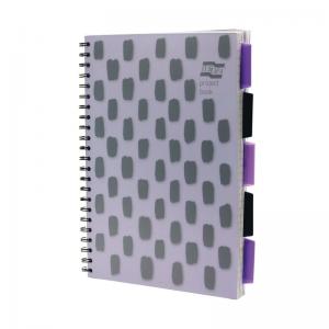 Europa Splash Project Book 200 Lined Pages A4 Purple Cover Pack of 3