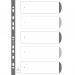 Exacompta Guildhall Mylar Index Coloured Tabs 1-5 A4 White 1105E GH01105