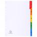 Exacompta Guildhall Mylar Index Coloured Tabs 1-5 A4 White 1105E