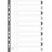Exacompta Guildhall Mylar Index Coloured Tabs 1-10 A4 White 1110E GH01110
