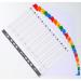 Exacompta Guildhall Mylar Index Coloured Tabs 20-Part A-Z A4 White 1111E GH01111