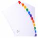 Exacompta Guildhall Mylar Index Coloured Tabs 12-Part January-December A4 White 1113E GH01113