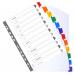 Exacompta Guildhall Mylar Index Coloured Tabs 12-Part January-December A4 White 1113E