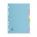 Exacompta Recycled Dividers 10-Part A4 Pastel 1610E GH01610